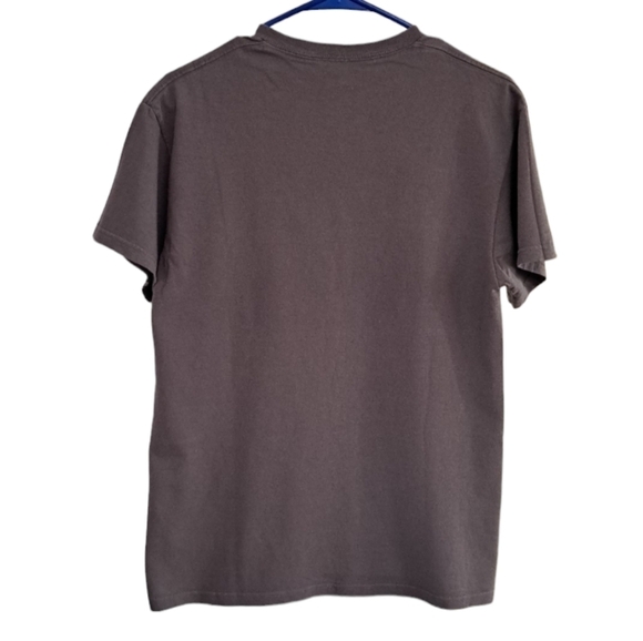 Vintage Batman Tee Size Medium Gray with Yellow Logo Unisex - Picture 2 of 4